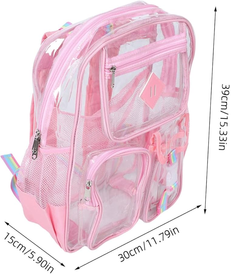 Clear Backpack For Women Transparent Bookbag For Travel Gym Daily Use - Image 2